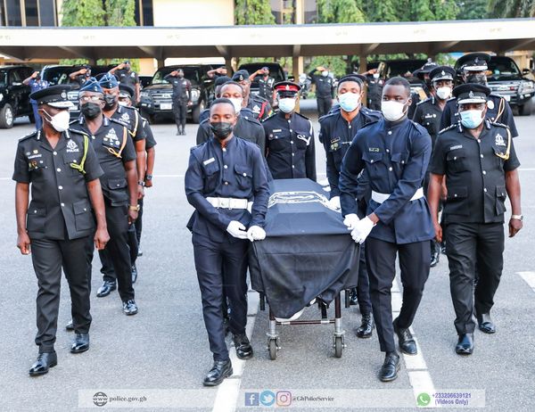 Police Receive Remains of General Sergeant Bright Annobil, Prepares For His Burial