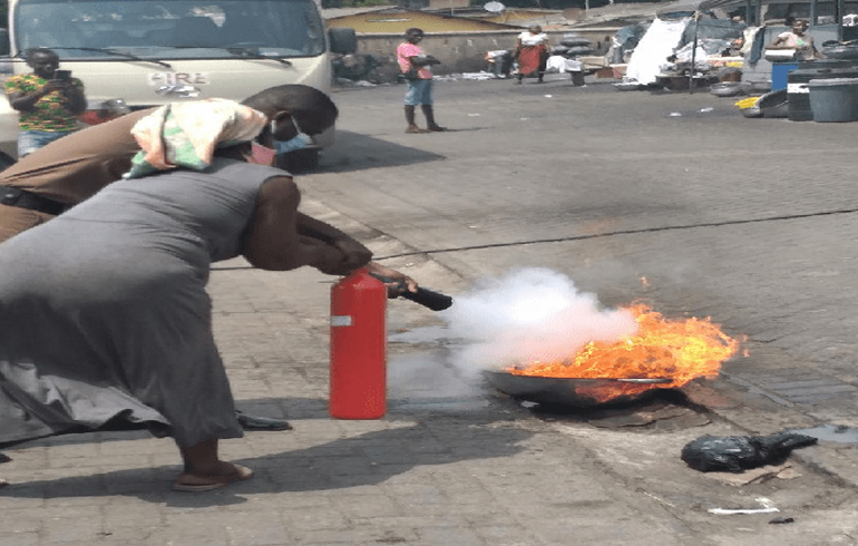 Fire Service Sensitises Aduamoah Residents On Fire Safety