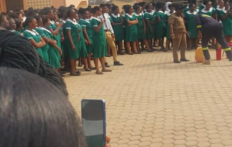 C/R: Fire Service Schools Nursing Students On Fire Safety