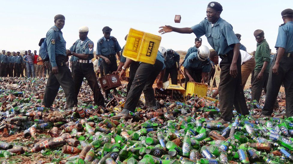 Police Bulldoze Four Million Bottles of Beer in Kano