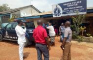 Supporters of Journalist, Bobbie Ansah Storm Police Station