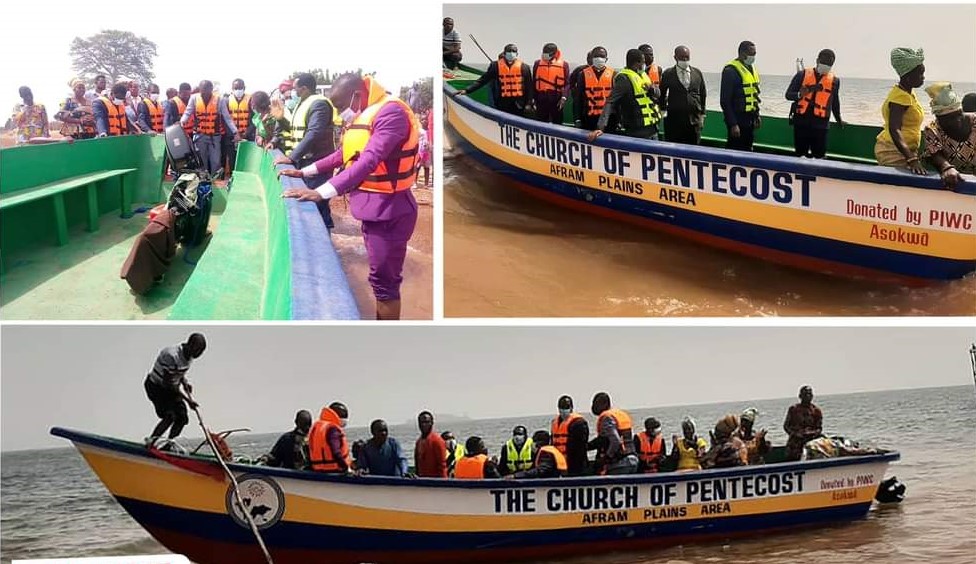 Pentecost Church Donates GHc105k Fibre Boat to Afram Plains