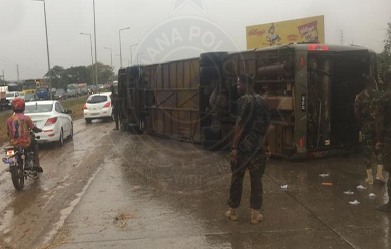 Accra-Tema Motorway: Travelling Soldiers Involved In An Accident