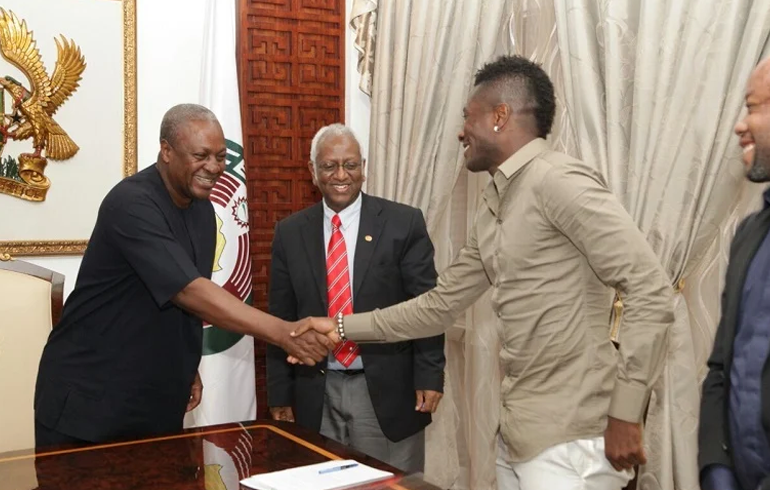 Asamoah Gyan Is A Mentor To My Son – Ex-Ghana President John Mahama