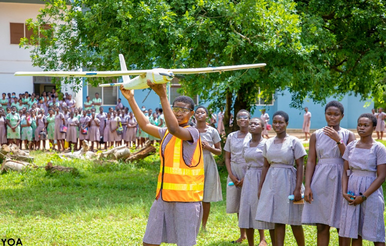 Technology And Innovation: Afia Kobi Ampem Senior High School Engineering Club Designs Local Drown; Minister Amazed