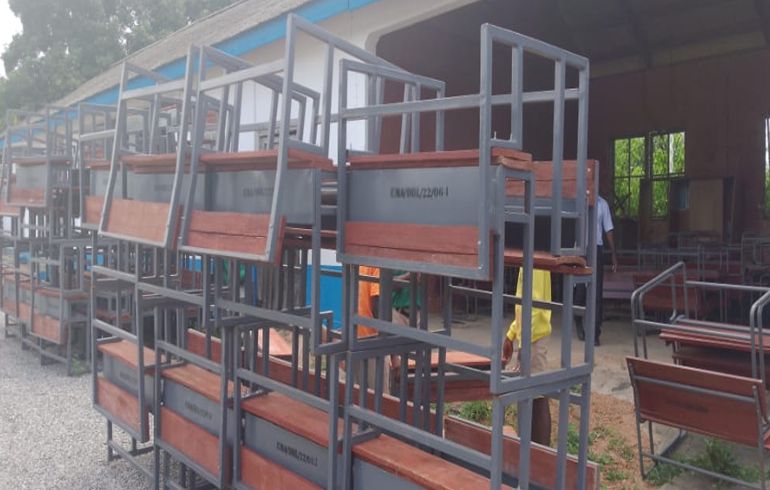 C/R: Effutu Education Directorate Takes Delivery Of 500 Dual Desks