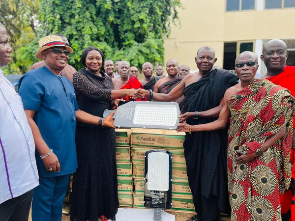 C/R: Swedru Traditional Council Takes Delivery Of 110 Street Lights To Improve Night Visibility