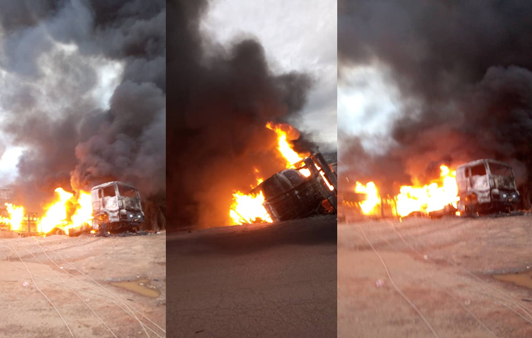 E/R: Moving Fuel Tanker Catches Fire