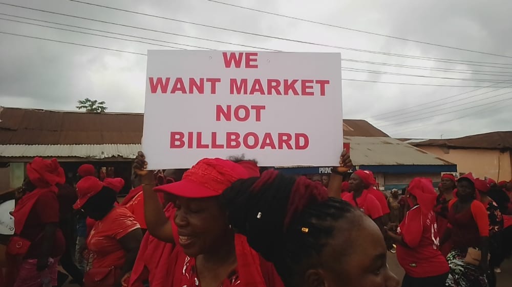 Akyem Oda Goes Red as Market Women Hold Massive Demonstration