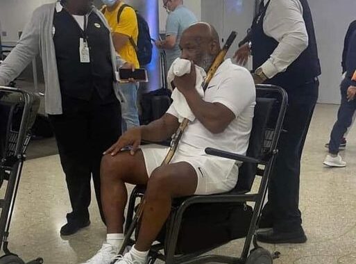 Boxing Legend Mike Tyson In A Wheelchair With Sciatica Flare-Up Defect