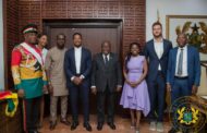Manchester United Legend Patrice Evra Meets Ghana President Akufo Addo