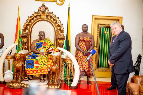 A/R: Denmark Ambassador Brief Asantehene On Danida Projects In The Region