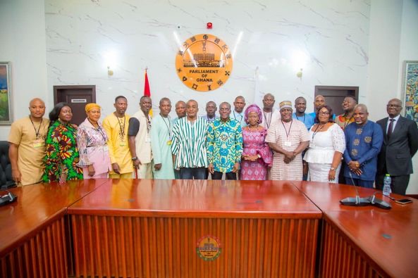 Parliament: NDC Newly Elected Regional Executives Pay Courtesy Call On Speaker