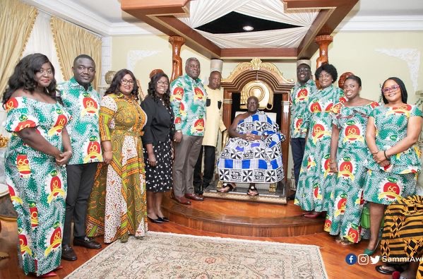 A/R: NLA Board Pay Courtesy Call On Asantehene; Seeks Ideas To Sanitise Lottery Business