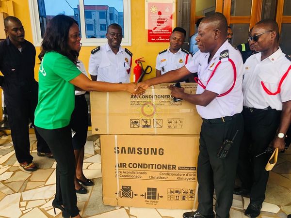 Fire Service Receive Air Conditioner; Urges Others To Emulate