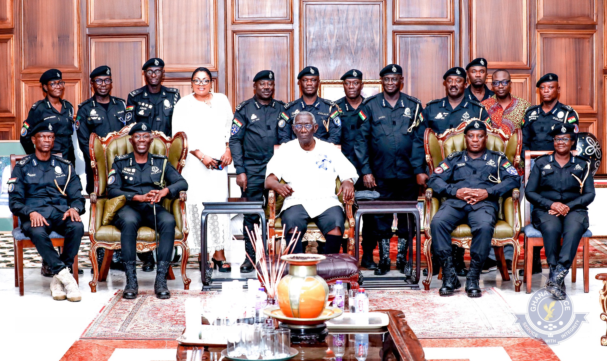 Police Management Board Celebrate Former President Kufuor on Christmas Day