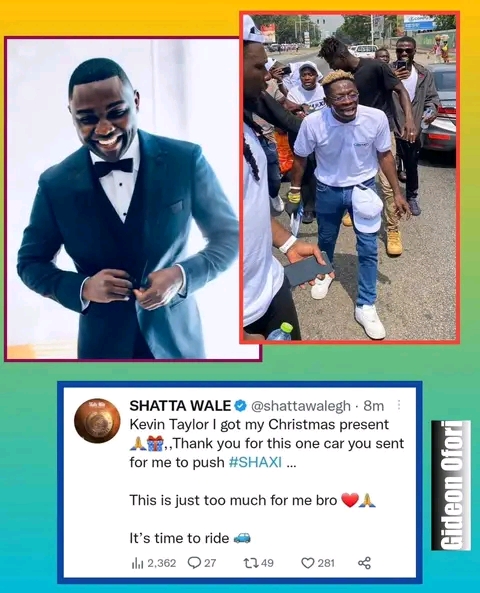 Kelvin Taylor Supports Shatta Wale's 'Shaxi' With A Car