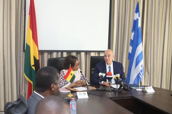 Greece Foreign Affairs Minister Meet With Ghana's Counterpart