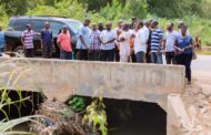 A/R: Minister, Others Inspect Geotechnical Works At The Atafoa Bridge