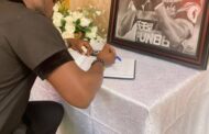 Former Ghana Captain Asamoah Gyan Signs Book Of Condolence For Late Christian Atsu 