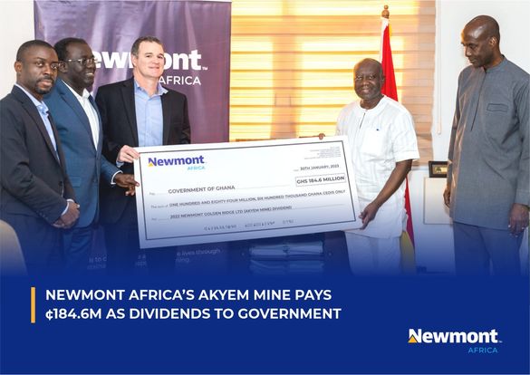 Newmont Pays Gh¢184.6 Million As Dividends To Government