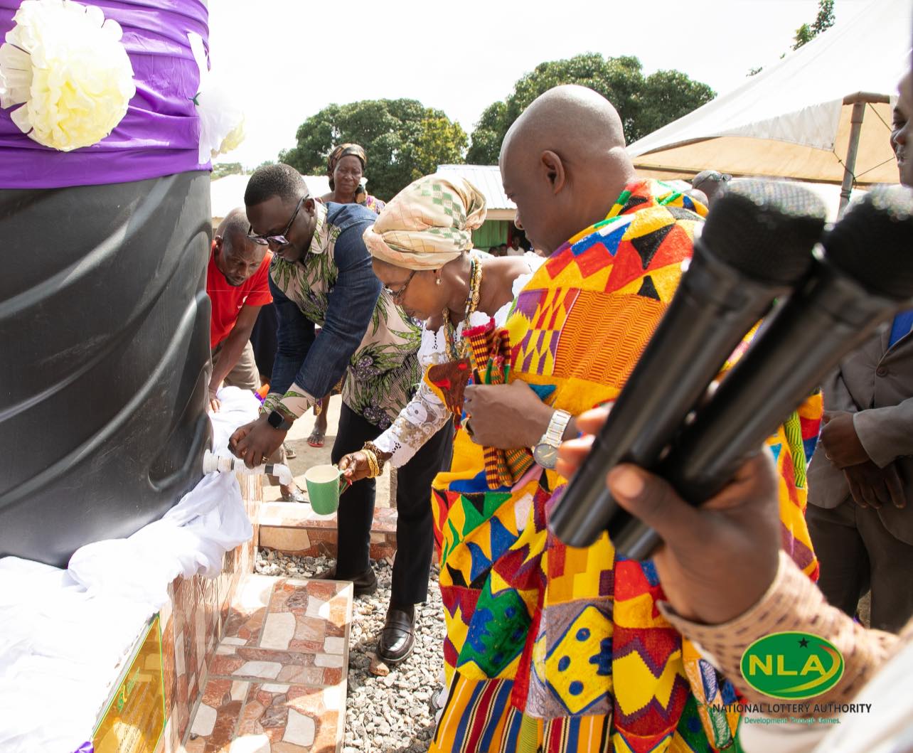 E/R: Sammy Awuku Finally Provides Borehole For Abotakyi Community