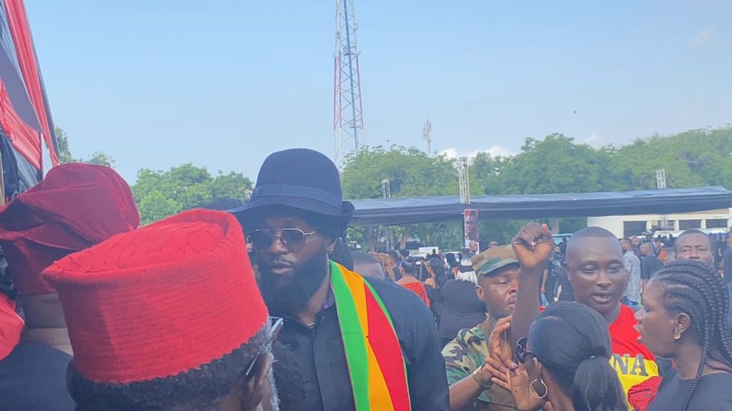 Football star legend Emmanuel Adebayor Attends Late Christian Atsu’s Funeral