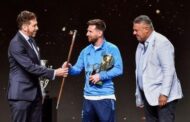 Messi Honoured With 'Baton Of Football' Statue