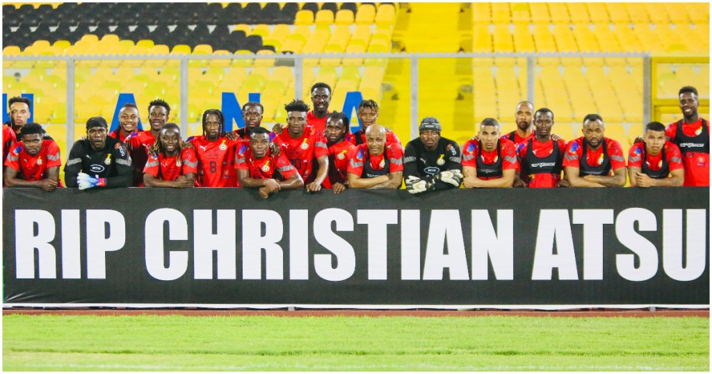 Black Stars' Players Pay Tribute To Late Christian Atsu After Training In Kumasi 