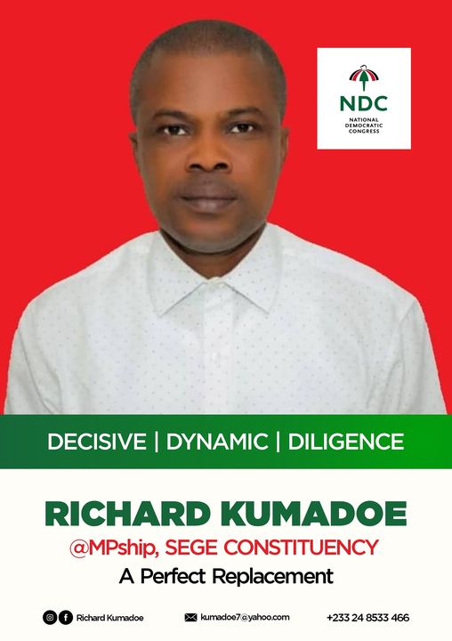 NDC Primaries: Richard Kumadoe Files Nomination To Contest Sege Seat