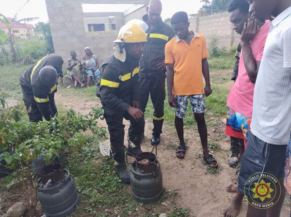 C/R: Winneba Fire Command Educate Victims On Fire Safety