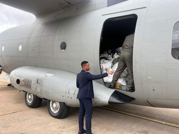ZAF Plane Carrying Humanitarian Aid Lands In Malawi