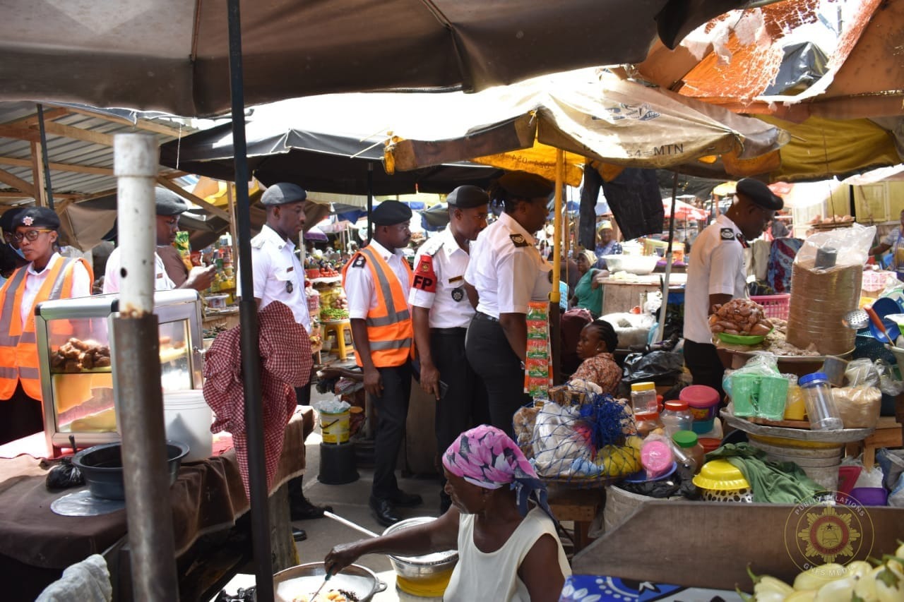 GNFS Western Regional Commander Storms Takoradi Market