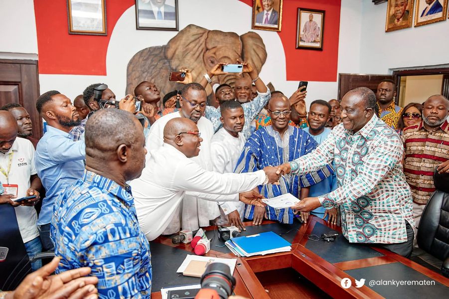 NPP Flagbearer Race: Alan Files Nominations; Pledges To Offer Sterling Leadership