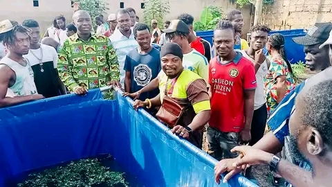 Okaikoi Central MP Hands Over 10 Tarpaulin Fish Ponds With Fingerlings To Youth Groups