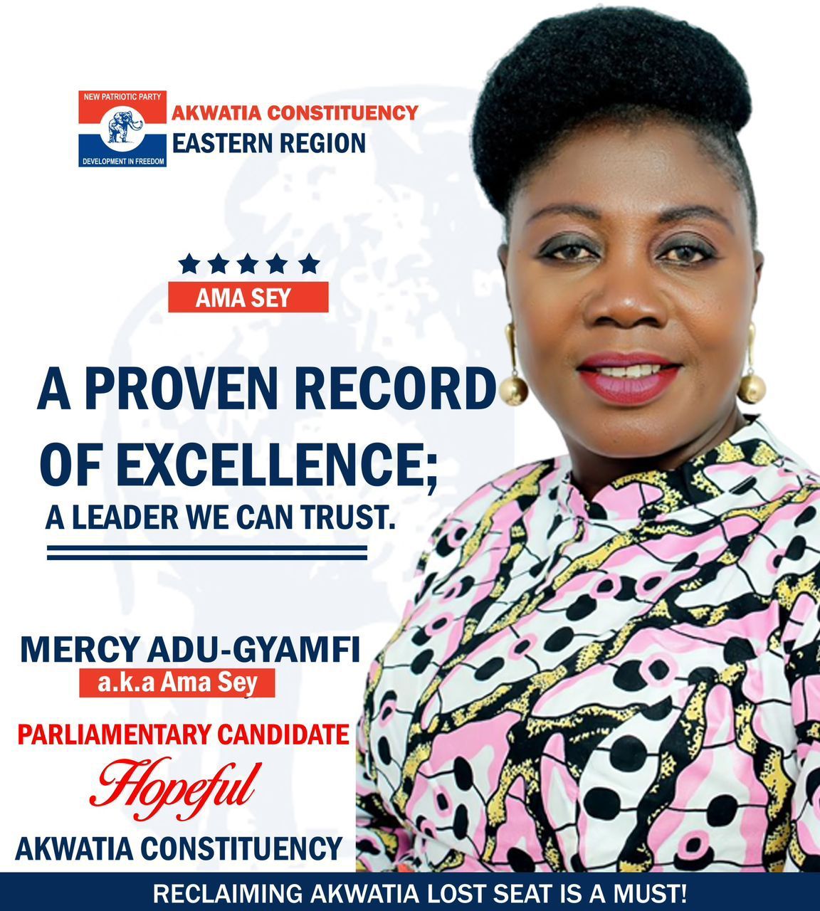 Akwatia Constituency: Ama Sey Picks Nomination Form To Contest NPP Primaries