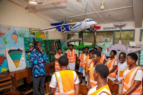 A/R: Education Minister Inspects Renovated Science Laboratory At Afia Kobi Senior High School