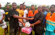 Western North: Bibiani-Anhwiaso-Bekwai MCE Donates Sports Items To Sefwi Awaso Compound FC