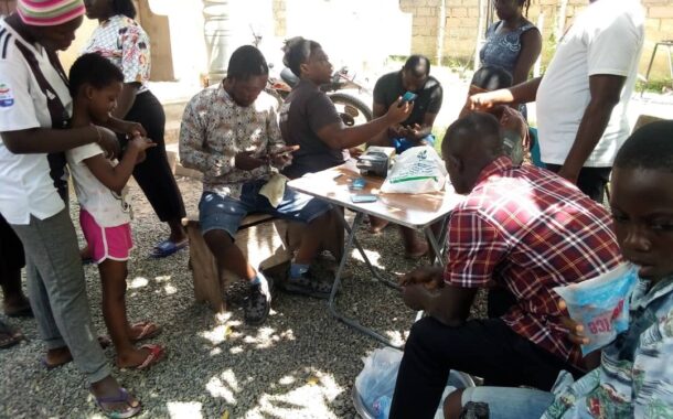 Dep NADMO Director Renew Health Insurance And Conducts Health Screening For Gyamfikrom Electoral Area