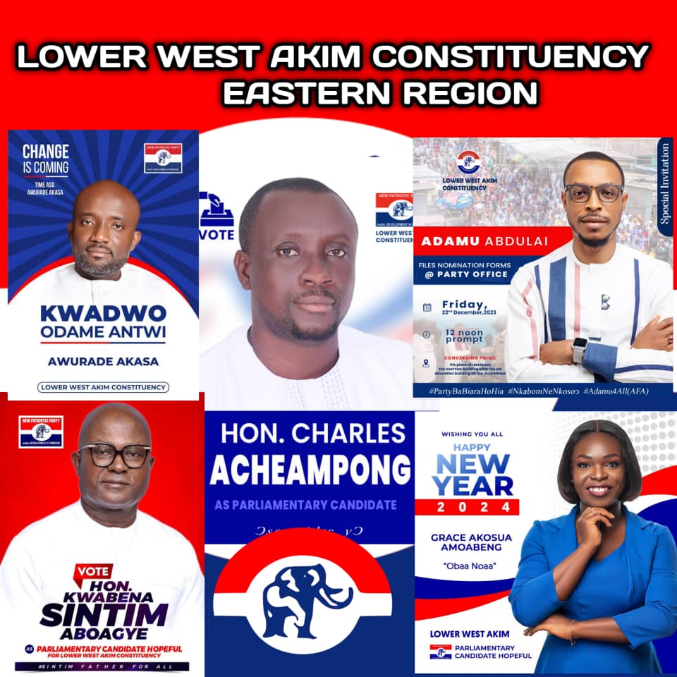 NPP Parliamentary Primaries: Four Males, One Female Vie For Lower West Akim Constituency Seat