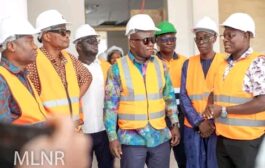 Lands Minister Inspects Work On Minerals Commission Ultra-Modern Office Complex