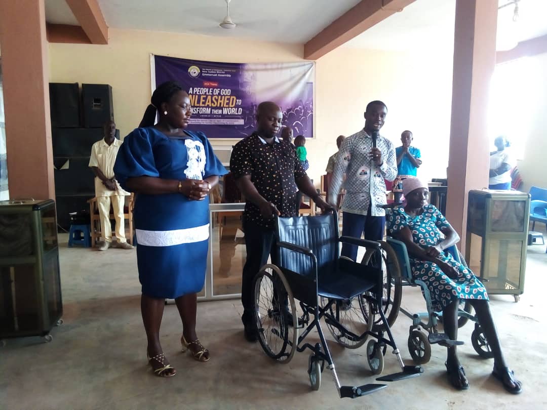E/R: Church Of Pentecost Deacon Donates Wheelchair To PWD