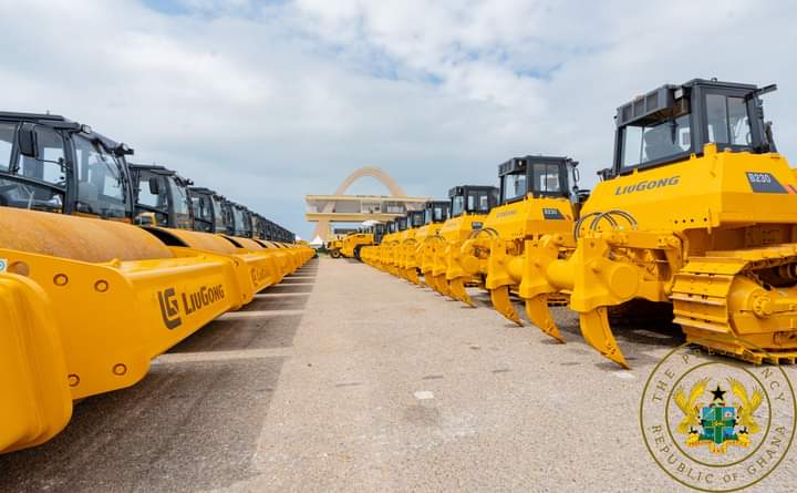 DRIP:Akufo-Addo Unveils 2,240 Pieces Of Construction Equipments For MMDAs