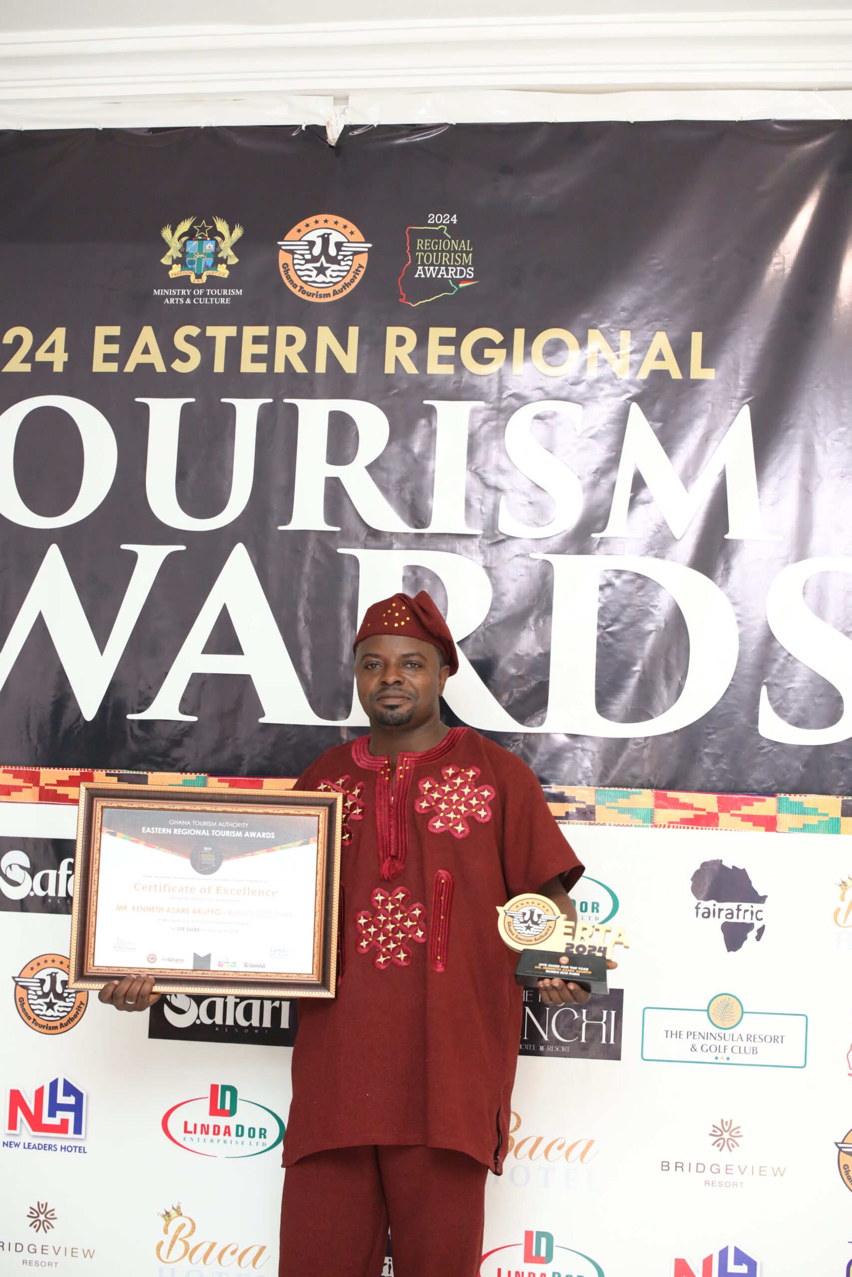 2024 GTA:Kenneth Asare Frimpong Of Bunso ECO PARK Wins Site Guide Of The Year