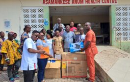 Church Of Christ Donate Items To Two Health Facilities In Anum