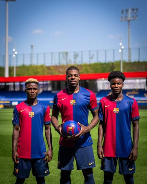 Barcelona Unveils Ghanaian Duo Abdul Aziz And David Oduro