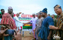 Mahama Cut Sod To Construct 500-Seater Modern Sports Facility At Bole-Bamboi