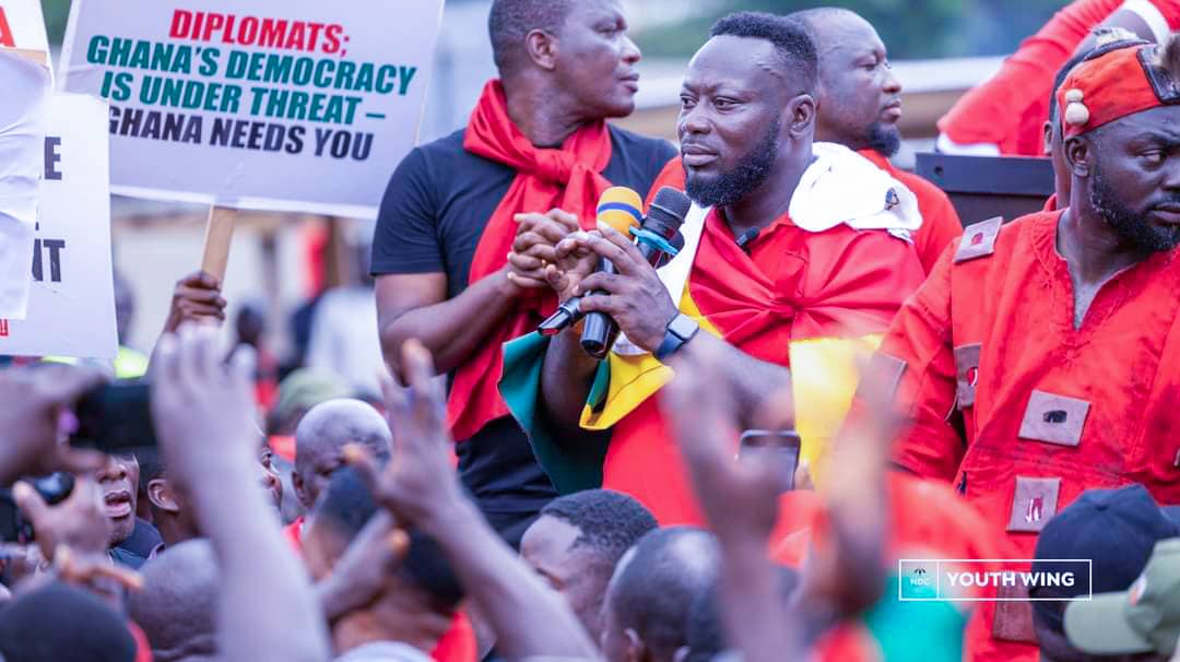 E/R:Thousands Join NDC Demonstration In Koforidua, Youth Organizer Urges Chiefs To Call EC To Order