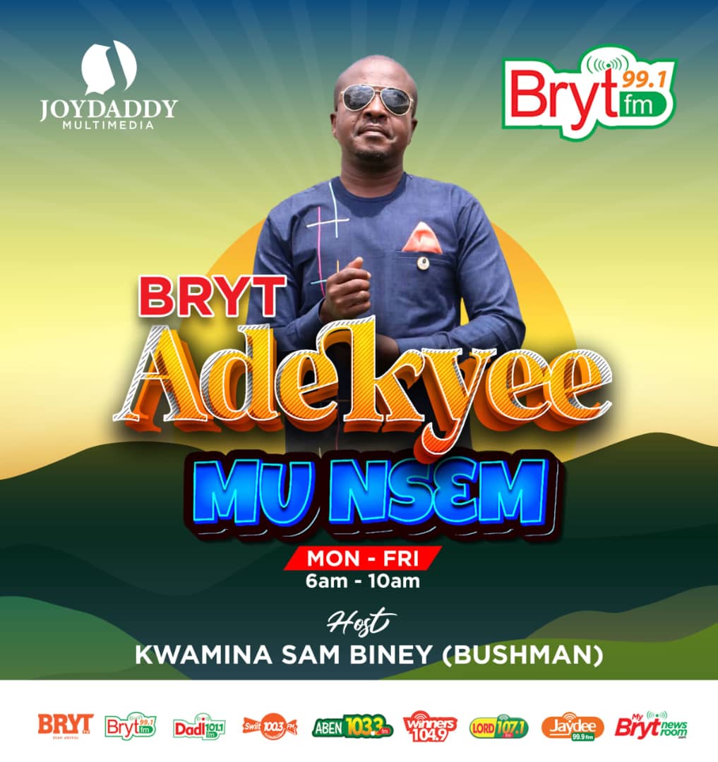 Official:Kwamina Sam Biney To Host Maiden Bryt Fm's Morning Show Dubbed 'BRYT Adekyee Mu Nsem'