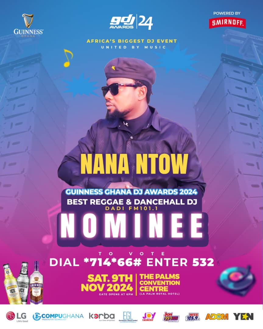 2024 Ghana DJ Awards:Reggae Icon Nana Ntow Of Dadi fm Grabs Nomination